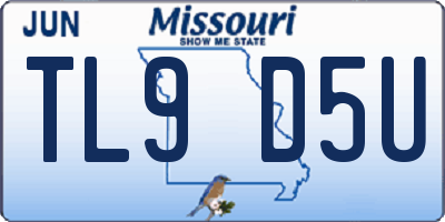 MO license plate TL9D5U