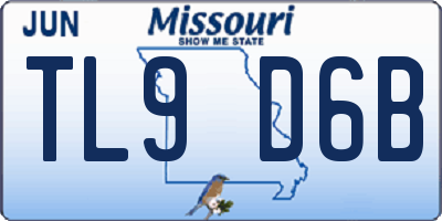 MO license plate TL9D6B