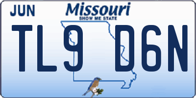 MO license plate TL9D6N