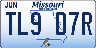 MO license plate TL9D7R