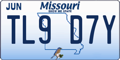 MO license plate TL9D7Y