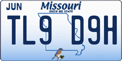 MO license plate TL9D9H