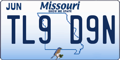 MO license plate TL9D9N