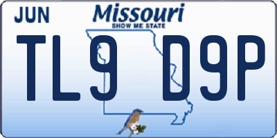 MO license plate TL9D9P