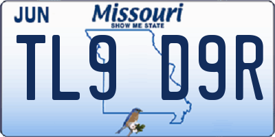MO license plate TL9D9R