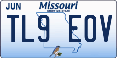 MO license plate TL9E0V