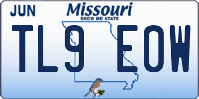 MO license plate TL9E0W