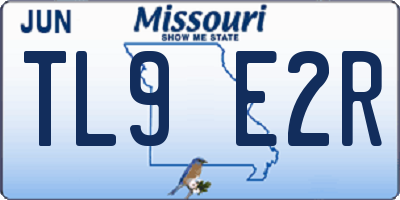 MO license plate TL9E2R