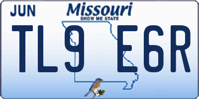 MO license plate TL9E6R
