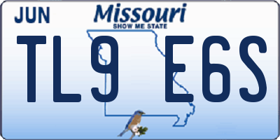 MO license plate TL9E6S