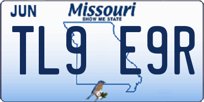 MO license plate TL9E9R