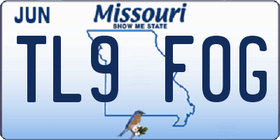 MO license plate TL9F0G