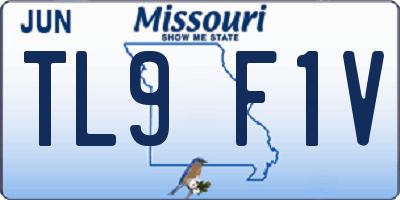 MO license plate TL9F1V