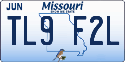 MO license plate TL9F2L