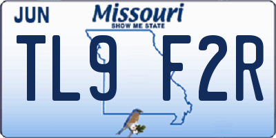 MO license plate TL9F2R