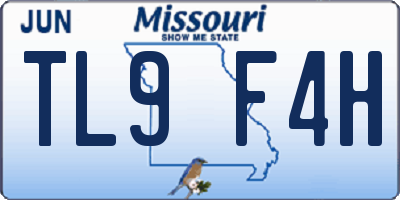 MO license plate TL9F4H