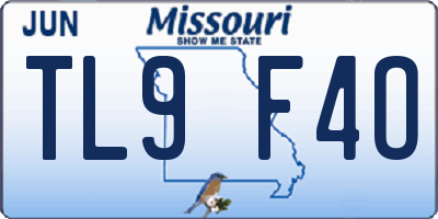 MO license plate TL9F4O