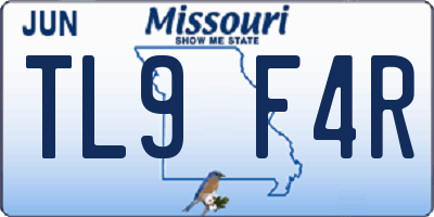 MO license plate TL9F4R