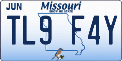 MO license plate TL9F4Y