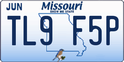 MO license plate TL9F5P