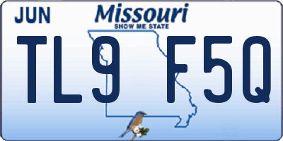 MO license plate TL9F5Q