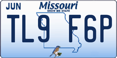 MO license plate TL9F6P