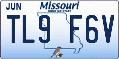 MO license plate TL9F6V