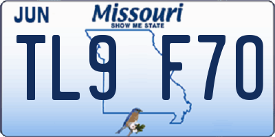 MO license plate TL9F7O