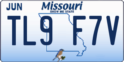 MO license plate TL9F7V