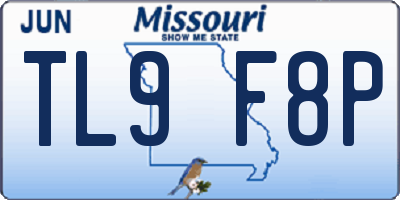 MO license plate TL9F8P