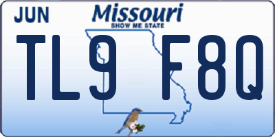 MO license plate TL9F8Q