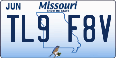MO license plate TL9F8V