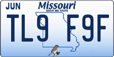 MO license plate TL9F9F