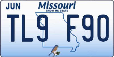 MO license plate TL9F9O