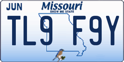 MO license plate TL9F9Y