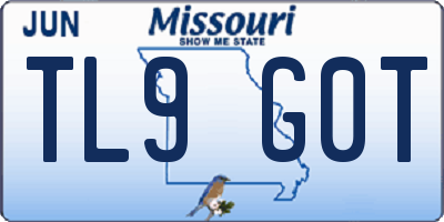 MO license plate TL9G0T