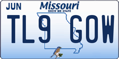 MO license plate TL9G0W