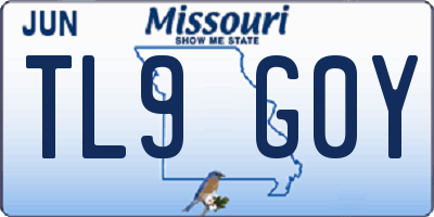 MO license plate TL9G0Y