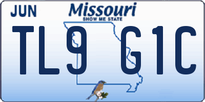MO license plate TL9G1C