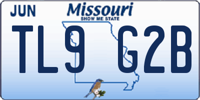 MO license plate TL9G2B