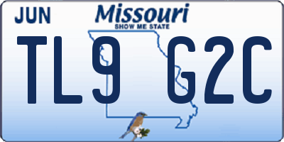MO license plate TL9G2C