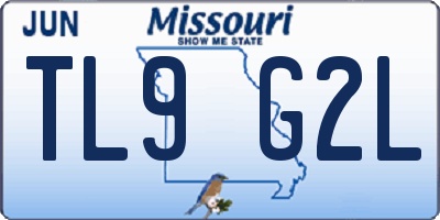 MO license plate TL9G2L