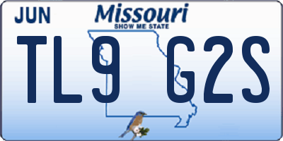 MO license plate TL9G2S