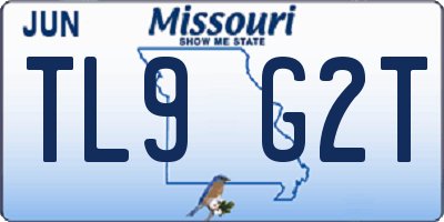 MO license plate TL9G2T