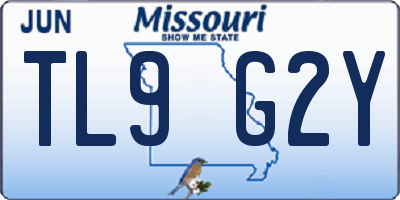 MO license plate TL9G2Y