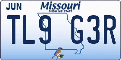 MO license plate TL9G3R