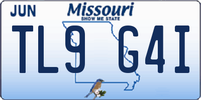 MO license plate TL9G4I