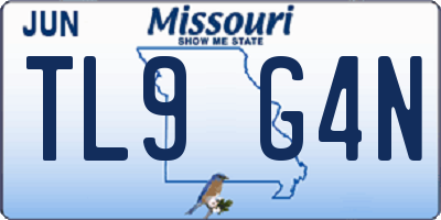 MO license plate TL9G4N
