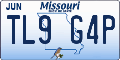 MO license plate TL9G4P
