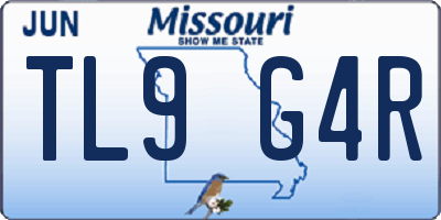 MO license plate TL9G4R